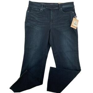 NYDJ Jeans Womens Size 12 Marilyn Straight Leg LiftXTuck Slim Whiskers Denim NEW